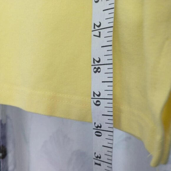 Quacker Factory 2x Bright Yellow Embellished Cotton T - Picture 9 of 9